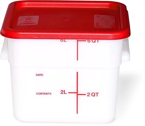 Miniatura 6 de Carlisle FoodService Products Squares - Tapa cuadrada para contenedor de almacenamiento de alimentos con diseño apilable para catering, bufés,