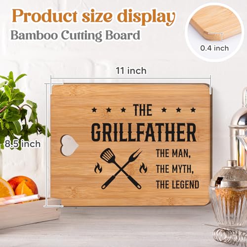 Day Gifts for Dad from Daughter Son, Dad Birthday Gifts, Birthday Gifts for Dad, Presents for Dad with Touching Words, Fathers Day Bamboo Cutting Board Gifts. - Image 3