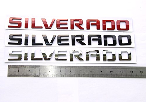 Yoaoo 3X Oem Red Silverado Plus Lt Nameplate Letter Emblem Badge Original Szie Silverado Replacement For 1500 2500Hd 3500Hd Shiny Glossy #TOP3