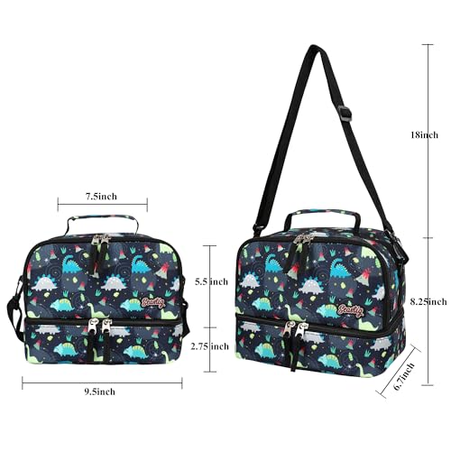 seastig Rolling Backpack Girls Boys 18in Wheeled Backpack Kids Backpack with Lunch Box and Pencil Case School Travel Bag4