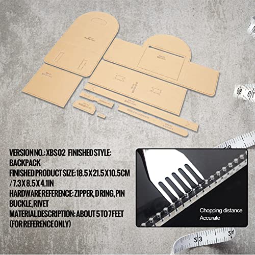 Hztyyier 9-Piece Acrylic Backpack Template Kit #TOP28