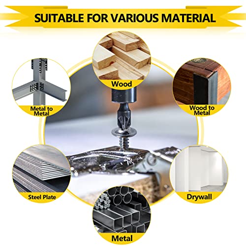 240Pcs Self Tapping Screws 410 Stainless Steel #8 Self Drilling Screws - 1/2" To 2" Sheet Metal Screws, Wafer Head & Hex Washer For Metal, Wood, Plastic, Car And Furniture #TOP3