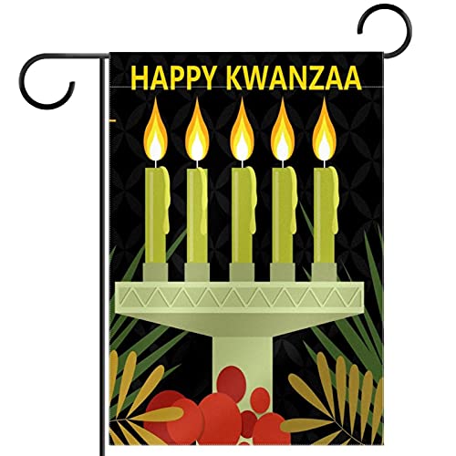 Drapeau de jardin Kwanzaa lisible double face anti-décoloration extérieur