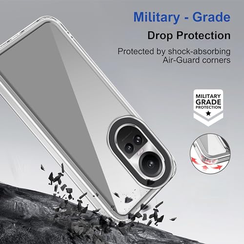Image of amazon basics Back Case Cover for Oppo Reno 10 5G (TPU + PC Transparent)