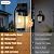 Outdoor Wall Light Fixtures, Waterproof Matte Black Exterior Wall Lantern Sconce Porch Lights, Outside Lighting with Clear Ribbed Glass for House, Garage, Front Door, 2-Pack
