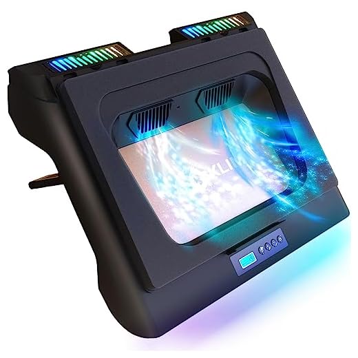 KLIM Everest Laptop Cooling Pad | Leistungsstarker Turbo-Lüfter 4300 RPM Laptop-Kühler | Versiegelter Schaumstoff für maximale Leistung | Vermeide Überhitzung und schütze deinen Laptop | 14-17.3 Zoll