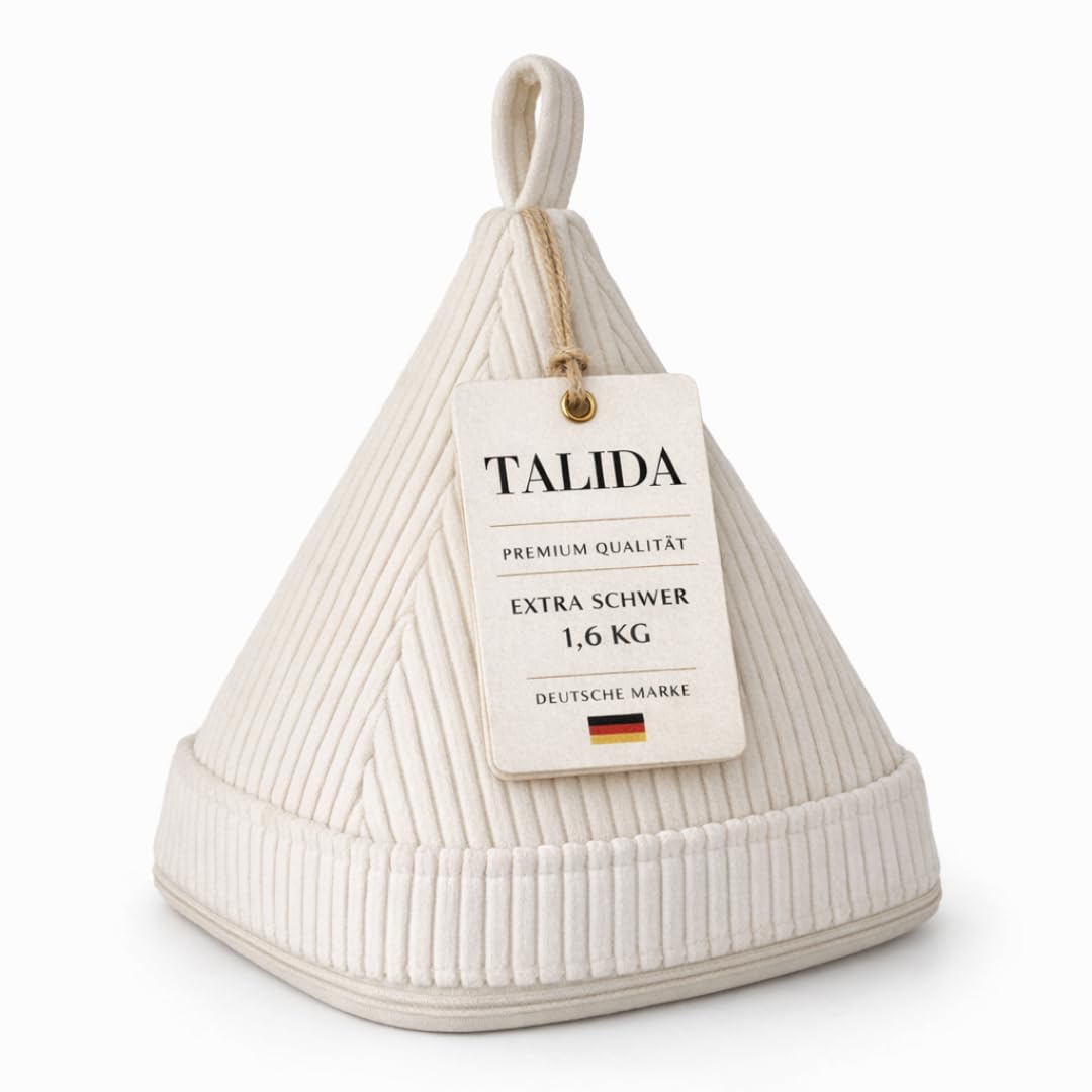 Talida Beige Door Stop Sack Pyramid 1.6 Kg With Non-Slip Base And Cord Loop Heavy Floor Stopper Sandbag (1, )