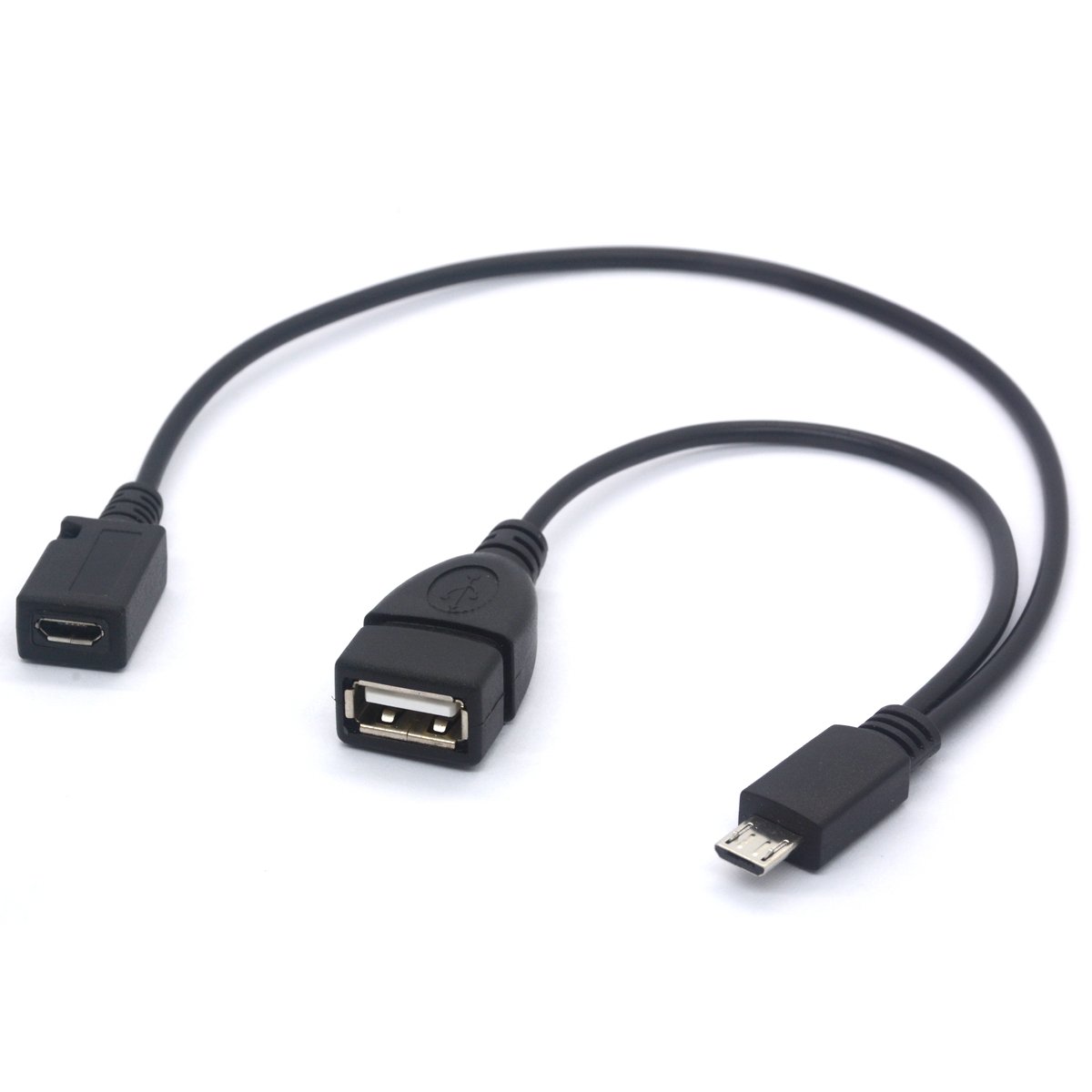 Ksmile Adattatore USB 2.0 OTG Micro USB Maschio A USB Femmina – 15 Cm, Nero, Per Samsung Galaxy S7, S6, S4, S3, Note E Tablet Android