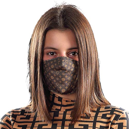 Preisvergleich Produktbild INNOCENT® Mundschutz Maske / Roma Braun / wiederverwendbar mit Motiv hochwertige Gesichtsmaske / Schutzmaske Waschbar, Staubschutzmaske
