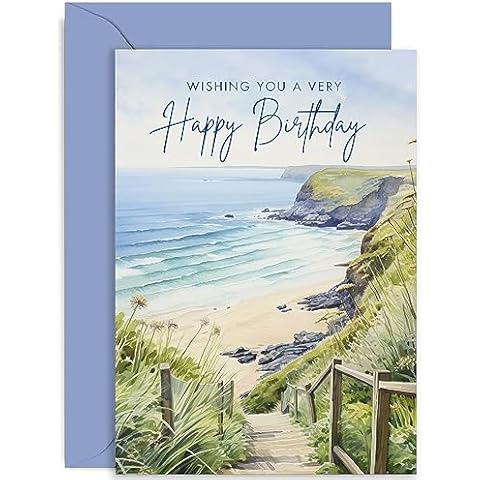 Old English Co. Watercolour Birthday Card Cover