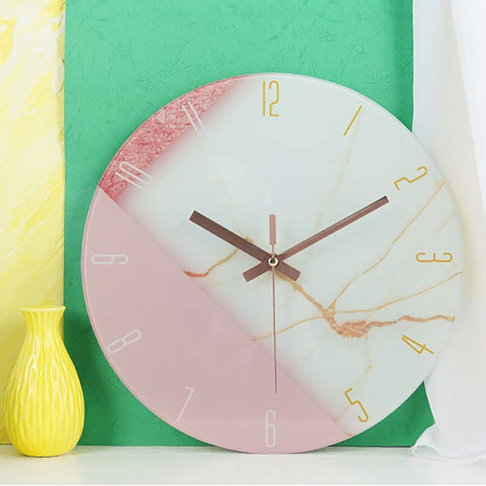 Orologio da parete rotondo colorato con piume di pavone, silenzioso senza ticchettio dipinto ad olio Home Office School orologio decorativo art