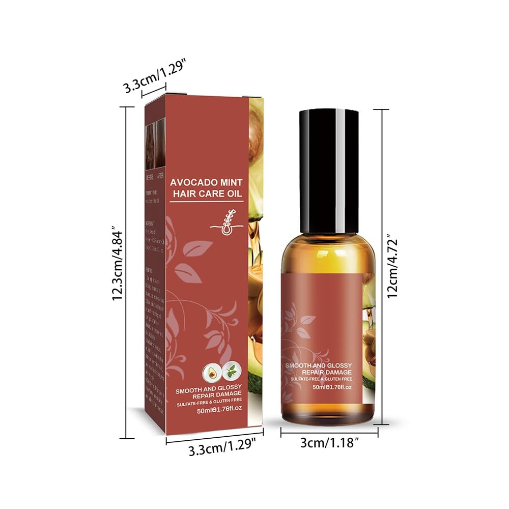 Aceite capilar natural con infusión de aguacate y menta
