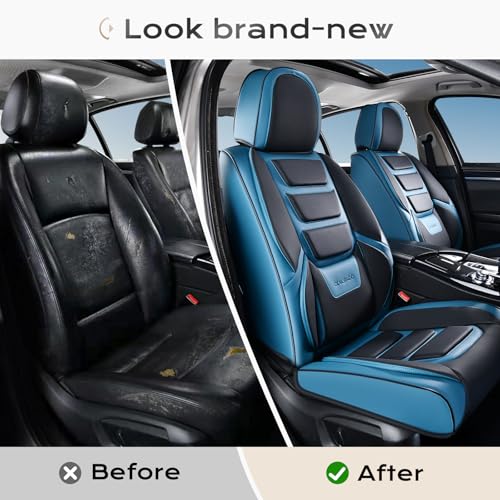 Image of Coverado Car Seat Covers, Front Covers for Cars, Car Seat Cover Front Seats, Car Seat Protector Waterproof, Leather Car Seat Cushion, Universal Interior Covers Seat Protectors for Most Cars