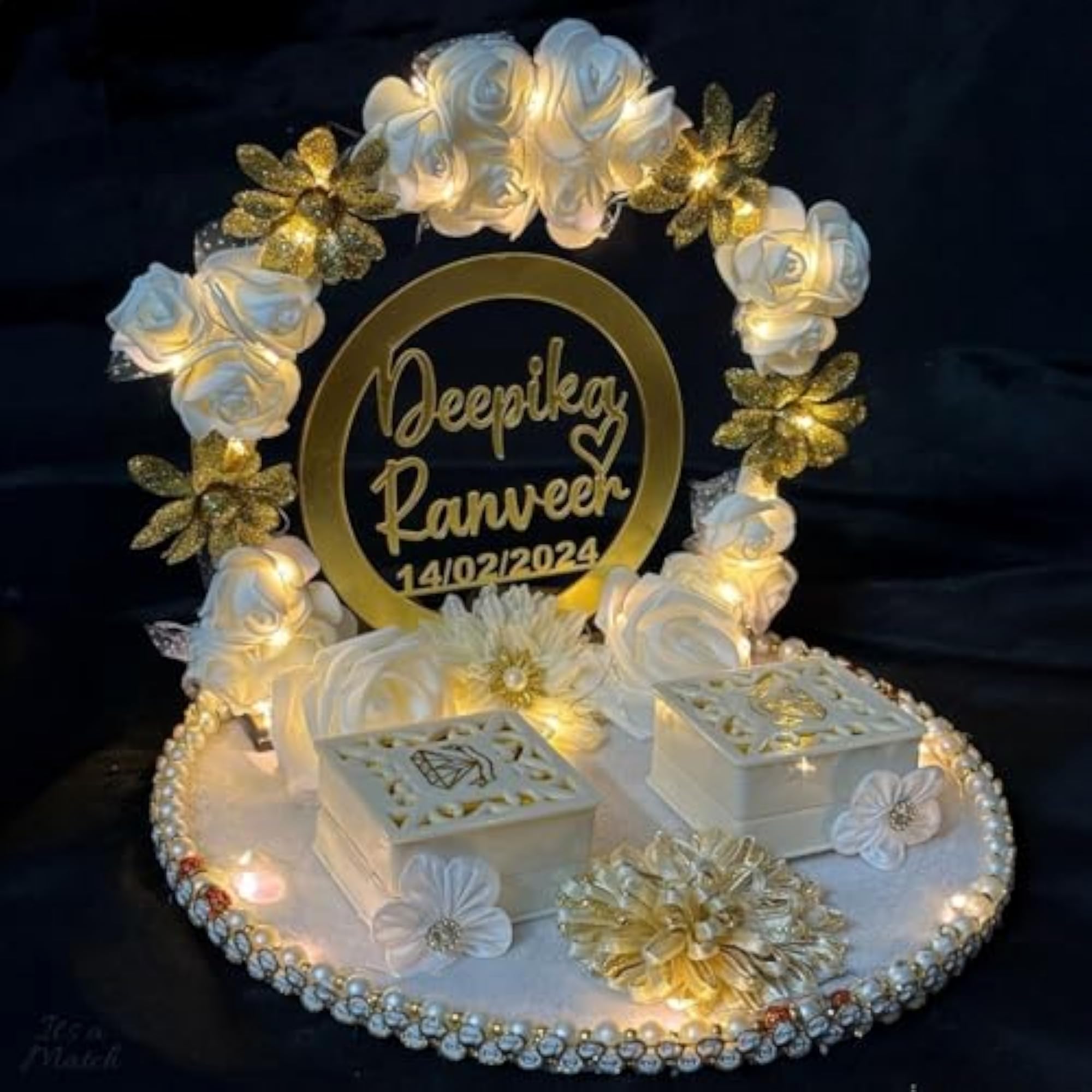 Personalized Wedding Engagement Platter