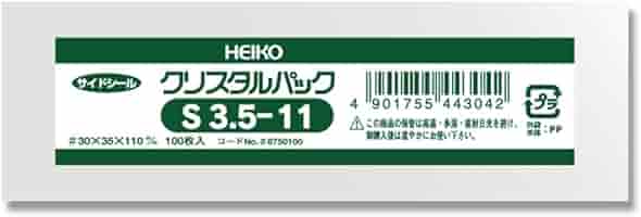 クリスタルパック HEIKO OPP袋 クリスタルパック T3-3 (テープ付き) 100枚/袋