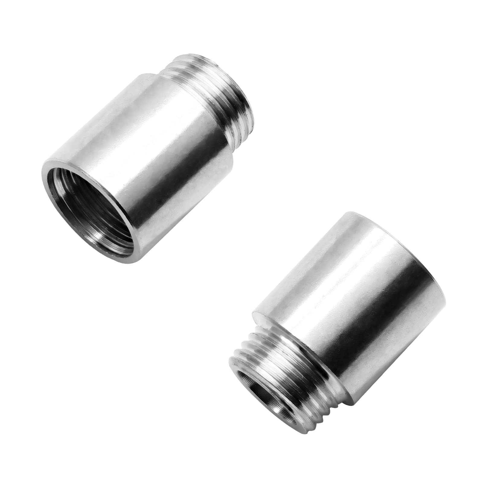 Unlorspy 2 Pcs 40mm/1.57" Shower Head Pipe Extension Stainless Steel G 1/2 Male to G 1/2 Female Thread Shower Head Adapter For Bathroom Accessories