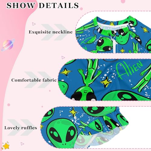 Girls One Piece Swimsuits UPF 50+ Quick Dry Long Sleeve Rash Guard Bathing Suits with Zipper Swimwear 3-12 Yeays4