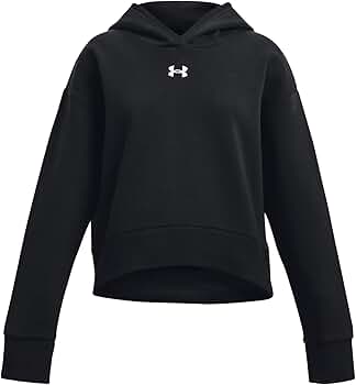 Amazon.com: Under Armour Girls Rival Fleece Crop Hoodie, (001