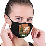 National Park Service Outdoor Mask, Anti-Dust Suitable Adult Men Women Bandana Black