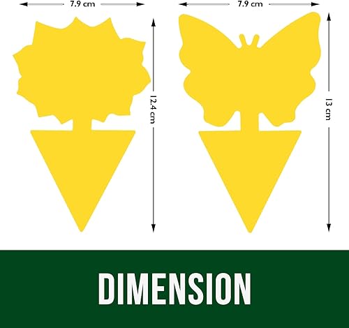 Miniatura 7 de Trampa para moscas (12 unidades), en forma de frutas, color amarillo, para interiores y exteriores, moscas blancas, mosquitos, hongos, insectos