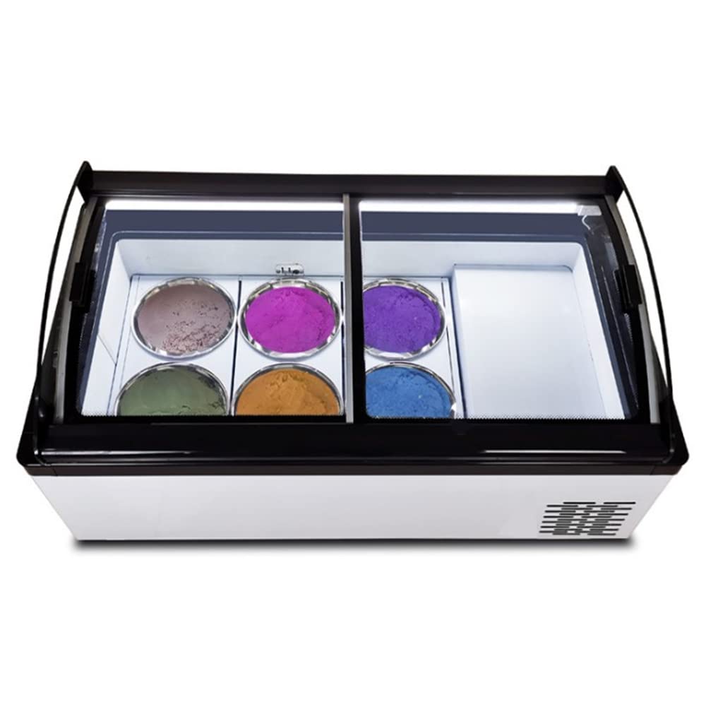 Buy Mvckyi Commercial Countertop Hard Ice Cream Showcase with 6 Round