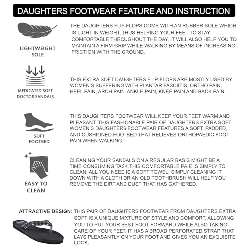 Image of Daughters MCR Healthcare Women's Orthopedic Diabetic Light Weight Soft Footwear /Chappal /Sandals /Slippers for Women