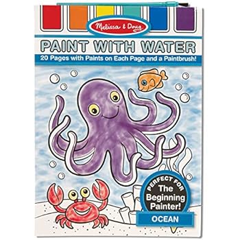 Paperback Paint with Water - Ocean [With Paint Brush] Book