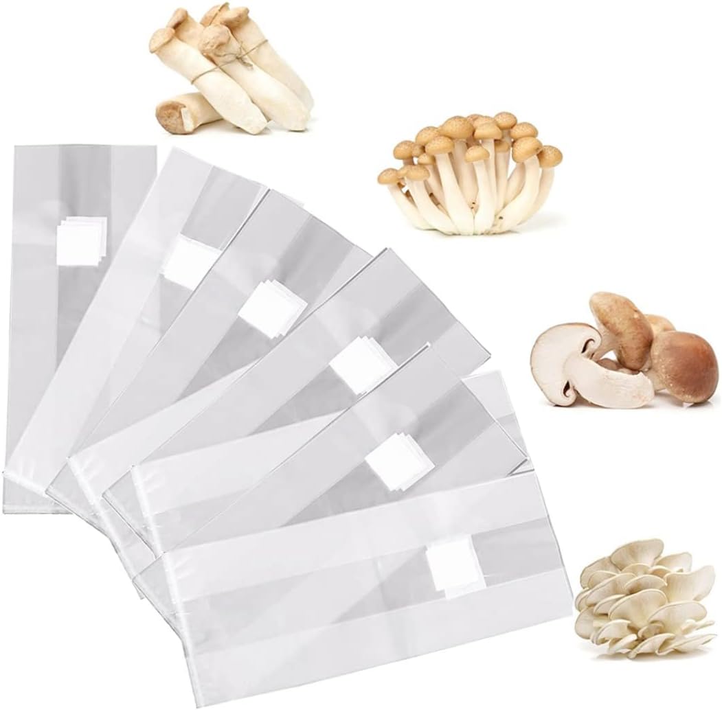 Mushroom Growing Bags Mushroom Spawn Grow Bags Sealable Spawn/Myco Pack of 50, Décor de pelouse