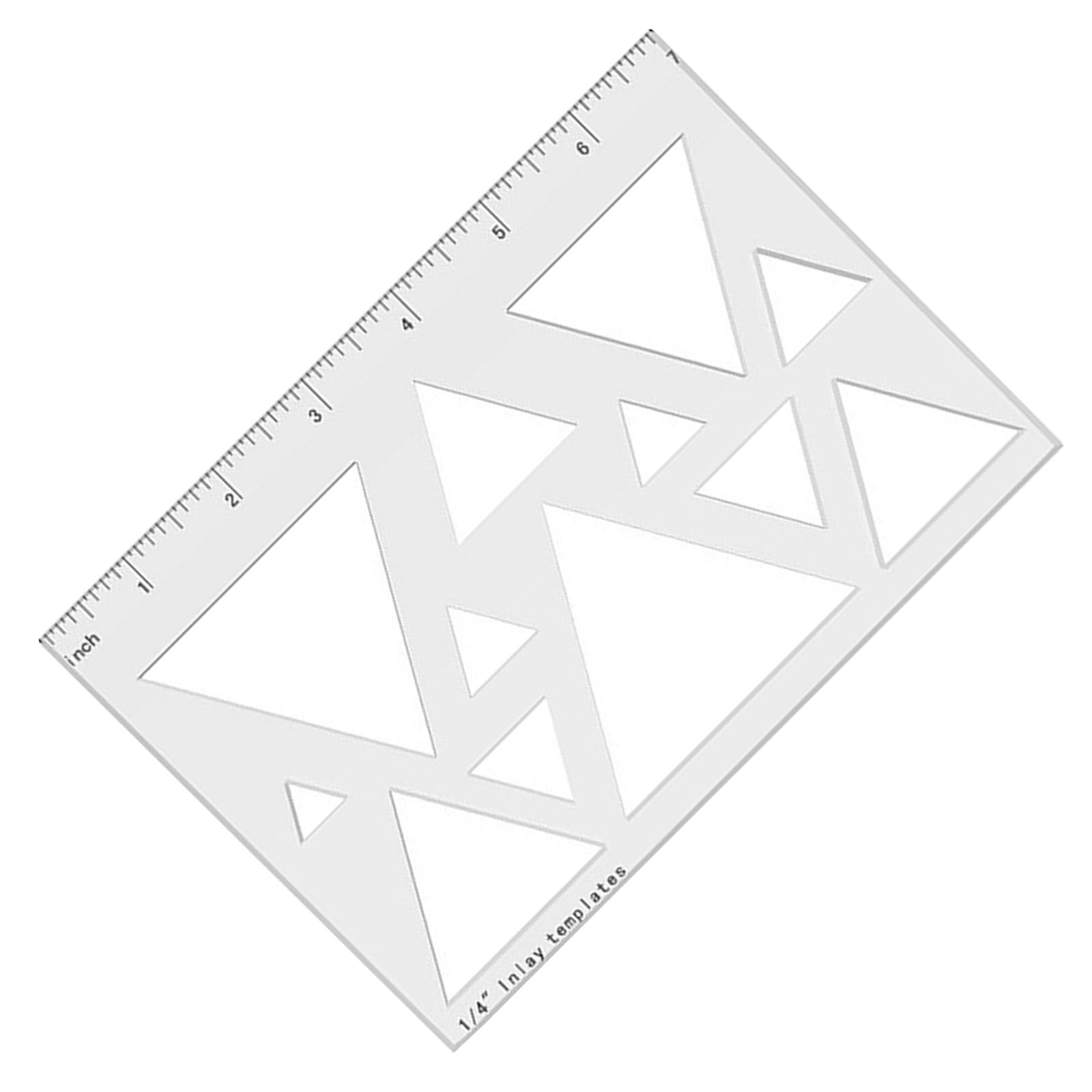 Triangle or Heart Inlay Template Clear Acrylic Router Stencil Drawing Scale Ruler for Enhances Woodworking Precisions Woodworking Inlay Kits