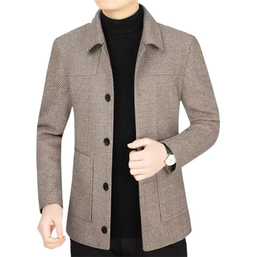 Men Middle-Aged Business Casual Single Breasted Jacket Dad Handsome Lapel Suit Coat