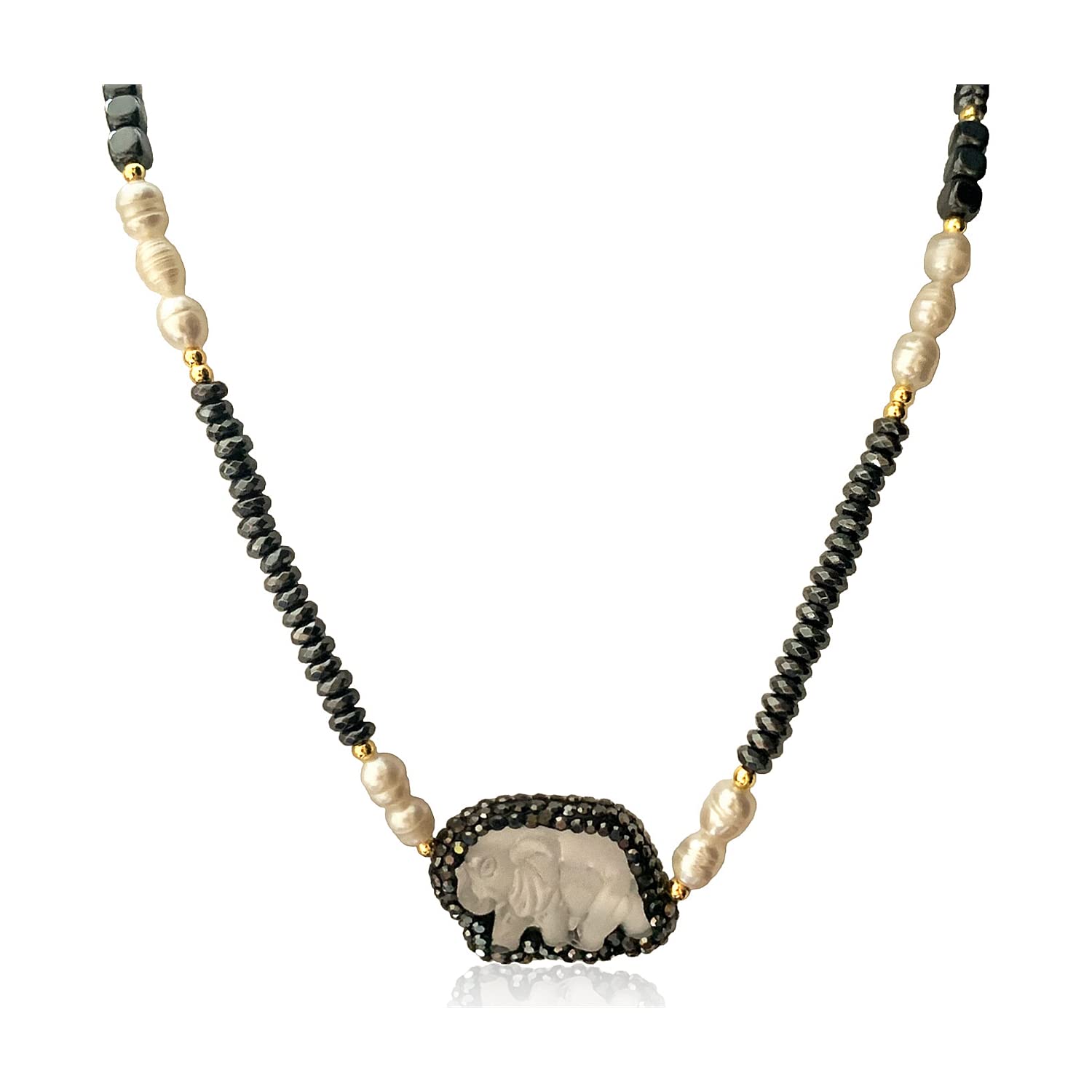 Women's Necklace - Strand Necklace with Adjustable Connection, Women's Choker Necklace - Elegant Plated Jewelry for Any Occasion