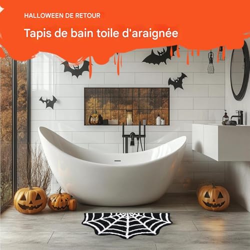 Tapis de bain toile d'araignée antidérapant pour sécuriser la salle de douche