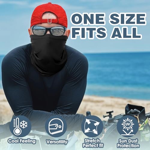 Image of Achiou Cooling Neck Gaiter, UV Protection Face Cover Scarf for Men Women | Breathable, Soft and Quick-Dry Neck Gaiter for Cycling, Running, Fishing