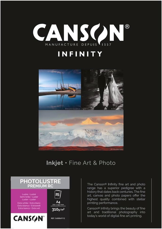 Canson Photo Paper Photo Luster Premium RC A4 25 Sheets