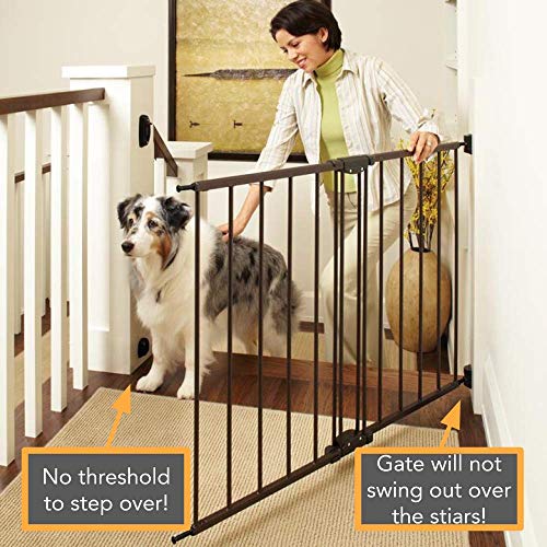 North States MyPet 47.8" wide Windsor Walk Thru Petgate: Heavy Duty Metal Construction. Hardware Mount. Fits 28.68"-47.85" Wide (31" Tall, Matte Bronze) - Image 5