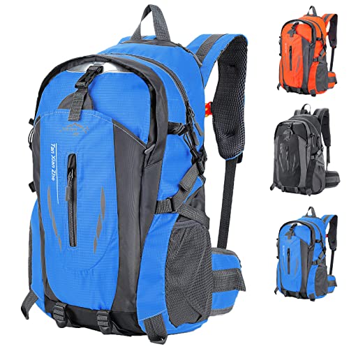 Achort Mochilas ligeras plegables de viaje Unisex Mochila de 40L Mochila de viaje Senderismo Senderismo Mochila impermeable para senderismo Bicicleta Mujeres Hombres (Azul)