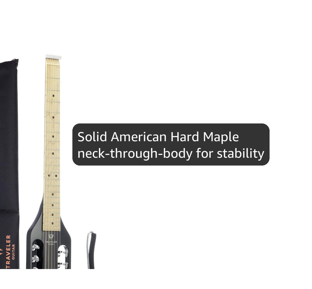 Traveler Guitar Ultra-Light Acoustic Acoustic-Electric Guitar, Black Gloss