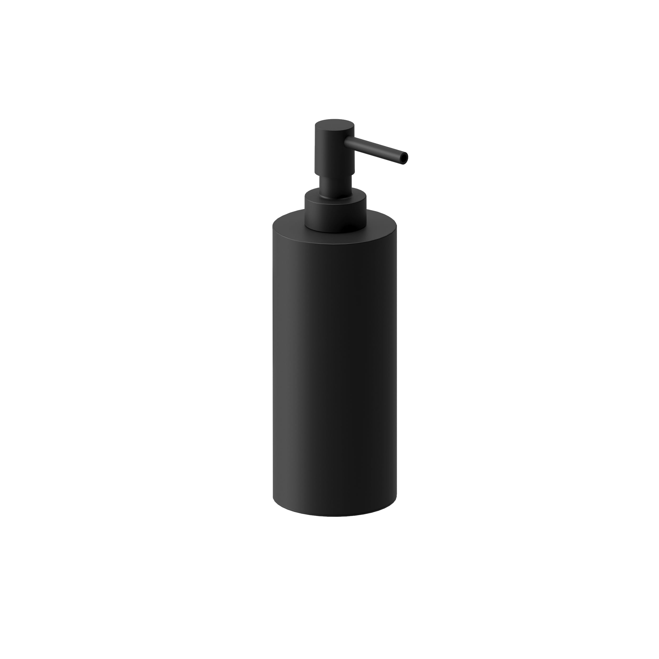 Cosmic Architect SP Dispensador de Jabón para Baño de Diseño Elegante y Circular. Dosificador de Encimera para Aseo y Cocina de Metal. Accesorio Recargable de 240 Ml en Color Negro Mate