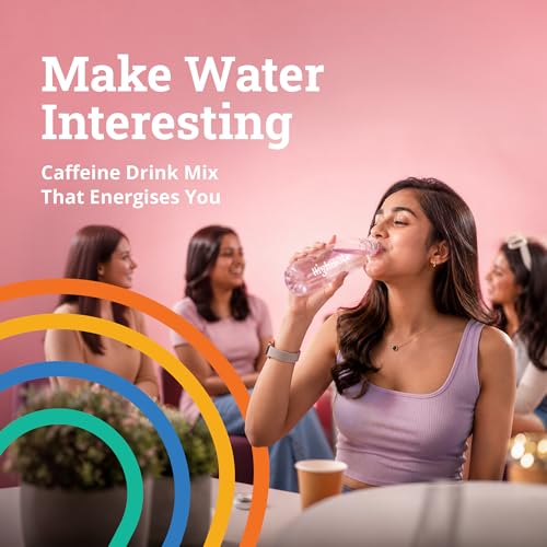 Image of Highdrate Caffeine Drink Mix for Energy & Daily Hydration | 80mg Caffeine Powder for Focus & Performance| Make Water Tasty with Natural Passion Fruit & Berry Flavours, No Added Sugar (10 Sticks - 17g)