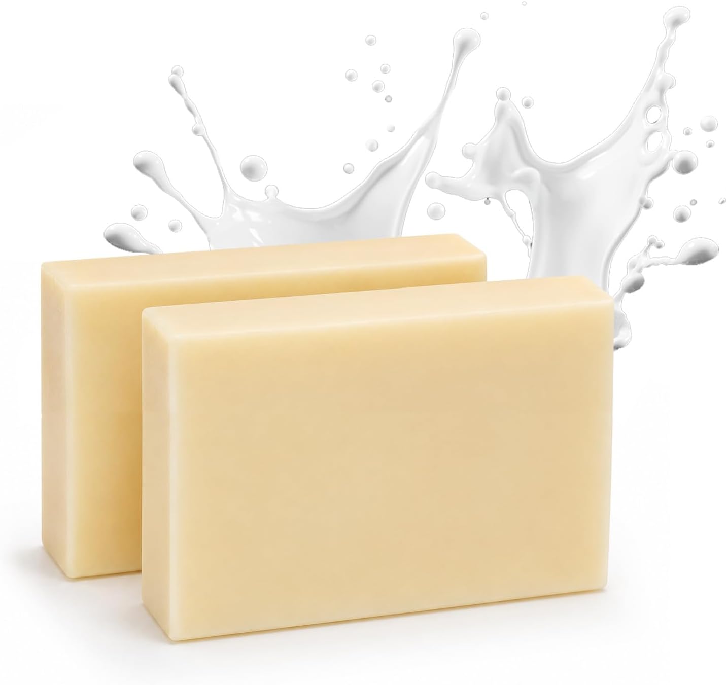EONFAVE Mydło z koziego mleka, 2 sztuki naturalnego mydła, kozie mleko, mydło do kąpieli dla mężczyzn i kobiet, nawilżające, dla pięknej skóry