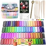 ZZBIFRJ Kit de Inicio de Arcilla Polimérica de 113 Piezas, 72 Colores Arcilla para Modelar, Seguros y No Tóxicos,...