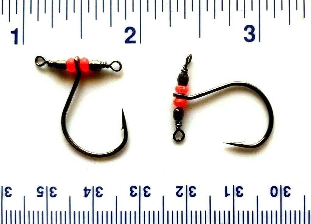 20 Gerry's Tackle Drop Shot Swivel Hooks Size 1