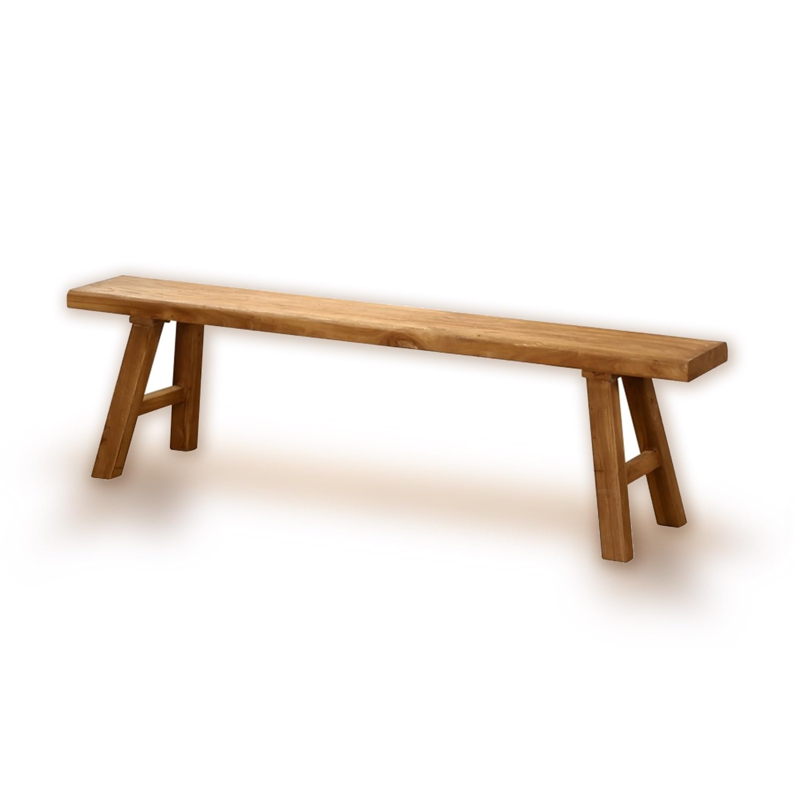 DSEWTEZXI Banco rústico para los pies de la Cama, Banco de Madera para la Entrada Interior, Banco de Madera rústico Estrecho para el Comedor.(50cm)