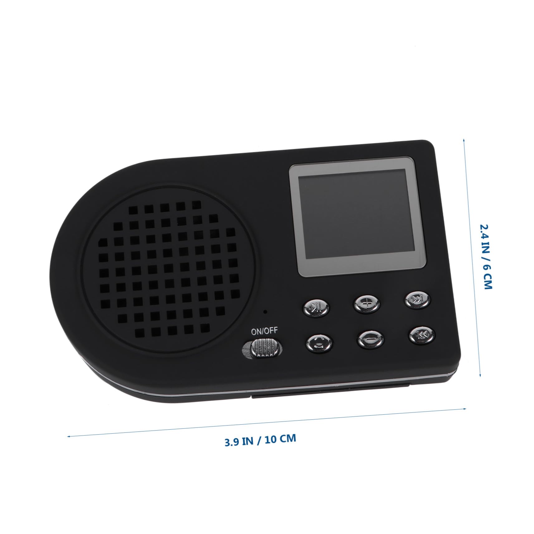 Lettore Mp3 Portatile Modello 360 in Plastica Nero con Clip | Riproduzione Sonora Esterna, Cavo USB Incluso, Regalo per Famiglia e Amici
