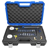 KTTOOL Brake Pressure Gauge, Universal Brake Pressure Tester, 0-3500PSI ABS Hydraulic Oil Pressure Gauge Kit, Brake System Test Diagnostic Tool for Car Truck