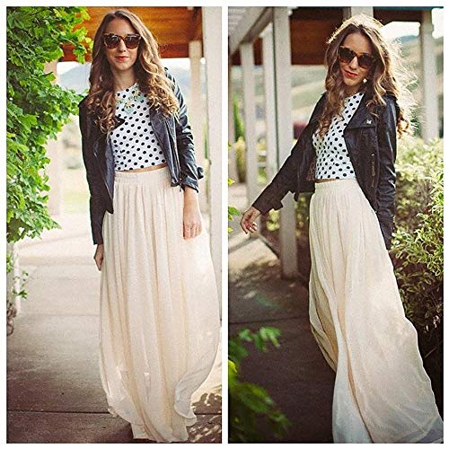 EllieHouse Full/Ankle Length Wedding Long Bridesmaid Chiffon Skirt for Women2