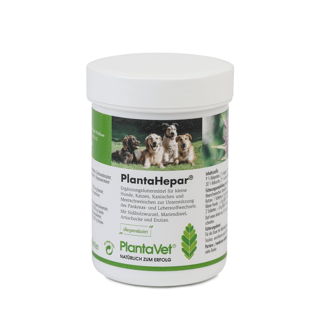 PlantaHepar | 40 g | ca. 200 Tabletten | Ergänzungsfutter für kleine Hunde, Katzen, Kaninchen und Meerschweinchen