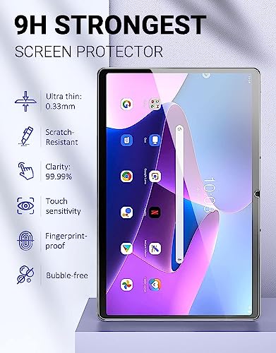 Image of VERTUS Premium Tempered Glass Screen Protector for Lenovo Tab M10 FHD Plus 10.6 inch 3rd Gen Tablet (TB-125FU /128FU /128XU) (10.6 inch) (Pack of 1)