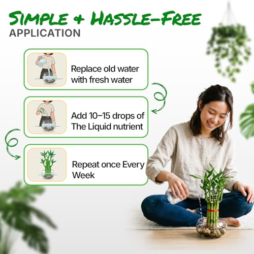 Image of Go Garden Lucky Bamboo Plant Liquid Fertilizer 50ml X 2 | Bamboo & Aquatic Plant Food for Money Plant, Lotus & Water Plants | Growth Booster for Healthy Roots & Greener Leaves | Easy Drop Formula