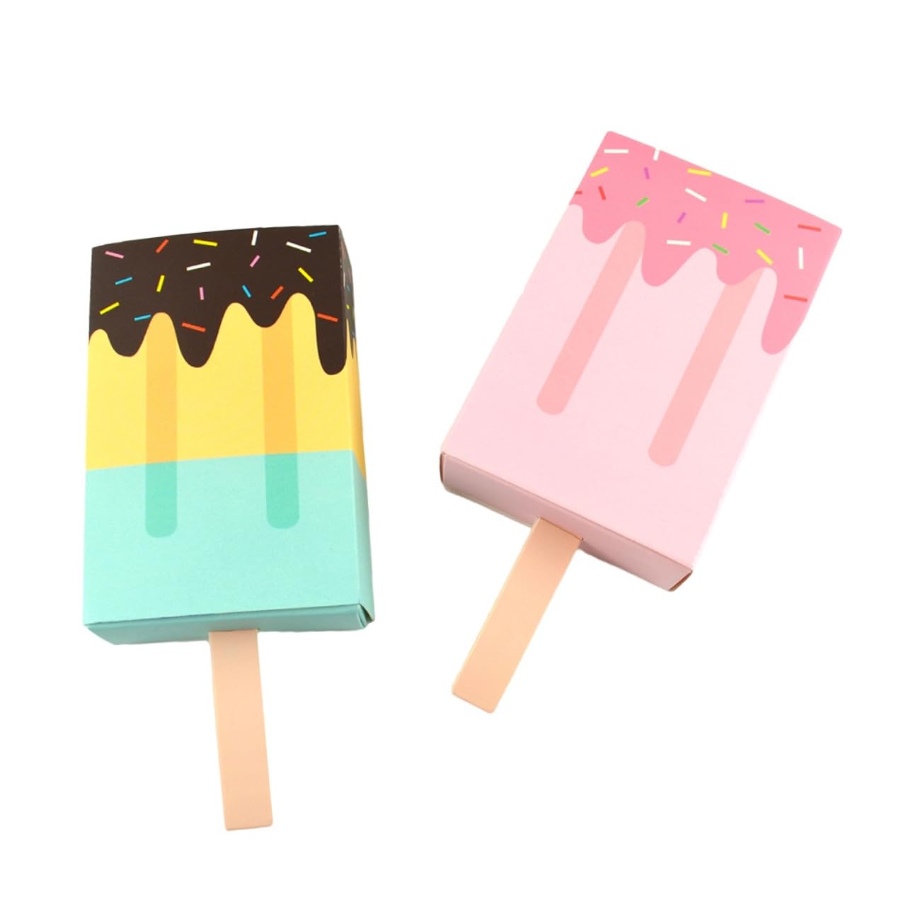 Scatole Regalo Scatole Dolci in Carta 100 Pezzi Forma Gelato Blu e Rosa Confezioni Regalo Originali per Feste Compleanno
